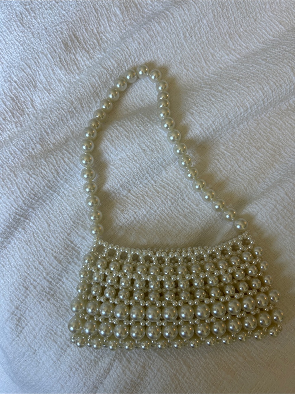 Hello Molly Pearl Beaded Mini Shoulder Bag - Cream - Picture 4 of 5